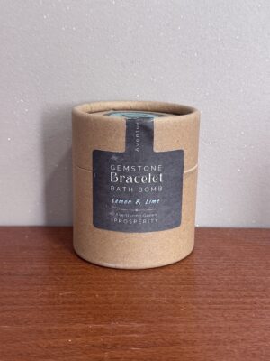 Bomba de Baño de Karité, Limón y Lima con Pulsera de Aventurina Verde