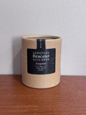 Bomba de baño de Bergamota con pulsera de Cuarzo rosa