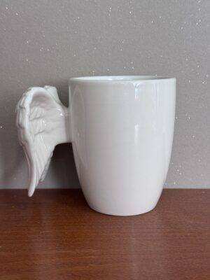Taza de Cerámica Alas de Ángel Blancas