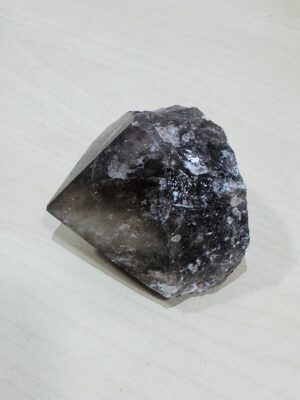 Punta semi pulida cuarzo ahumado